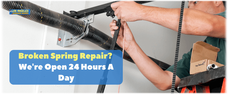 Broken Garage Door Spring Repair Los Angeles CA 213-318-4713